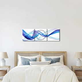 Obraz abstrakcie (s hodinami) (90x30 cm)