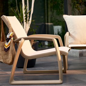 PACIFIC LOUNGE záhradný set s podrúčkami taupe