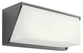 REDO 90238 SPECTRA exteriérové nástenné svietidlo POWER LED 17W 870lm 3000K IP54 tmavošedá