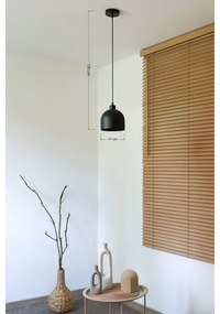 Duolla - Závesné svietidlo na lanku IRONLINE 1xE27/15W/230V priemer 17 cm čierna