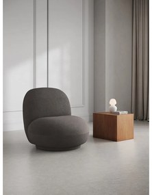 Sivé kreslo z textílie buklé Chuck – Micadoni Home