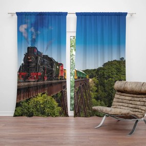 Sablio Záves Vlak na moste: 2 ks 140x250 cm