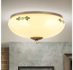 Orion DL 7-673 - Stropné svietidlo LANDHAUS 2xE27/60W/230V pr. 28 cm bronz/béžová