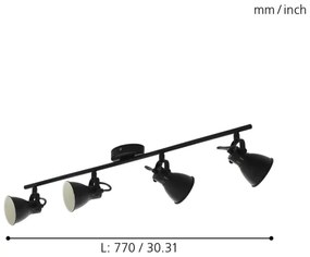 Eglo 98408 - LED Bodové svietidlo SERAS 4xLED/3,3W/230V