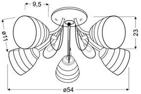 Prisadený luster SIMPLI 5xE27/40W/230V