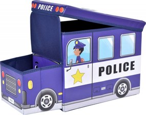 Skladací taburet / kôš na hračky Polícia