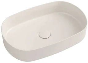 Sapho Sapho, INFINITY OVAL keramické umývadlo na dosku, 55x36 cm, Ivory, 10NF65055-2K