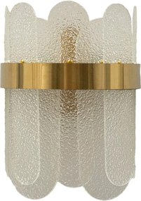 Sklenené nástenné svietidlo v zlatej farbe Gris – Mauro Ferretti