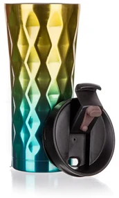 Banquet Hrnček cestovný dvojstenný GINSTER 450 ml, zlato-modrá