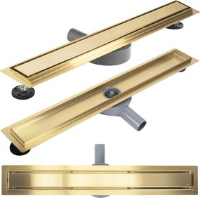 Rea Neox Pro, odtokový žľab 90 cm, zlatá matná, REA-G2704