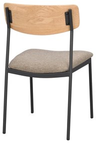 Jedálenská stolička v béžovo-prírodnej farbe v súprave 2 ks Maymont – Rowico