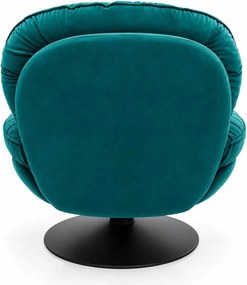 LuxuryForm DESIGN Otočné kreslo LUNA s podnožkou - zelené