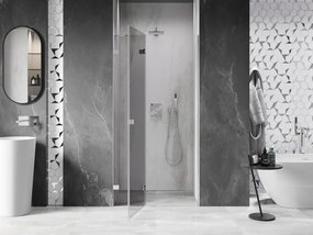 Mexen, Mexen Lunar ľavé otočné sprchové dvere 75 cm, transparentné, chróm - 834-075-000-01-00-L
