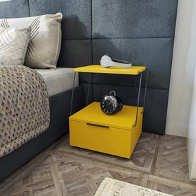 Nočný stolík Teky (žltá). Vlastná spoľahlivá doprava až k Vám domov. 1063056
