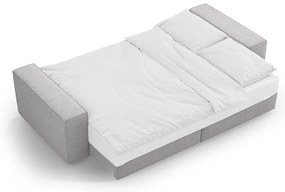 Svetlosivá rozkladacia pohovka z textílie bouclé 247 cm Jodie – Micadoni Home