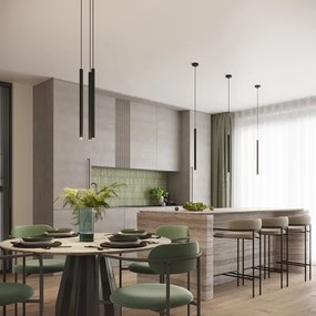 Sollux SL.1338 - Luster na lanku ARCHE 1xG9/8W/230V čierna