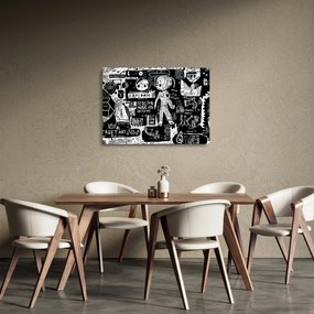 Sklenený obraz - Graffiti (70x50 cm)