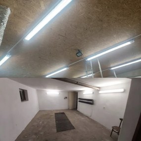 SADA Hermetická LED lampa 120cm 54W 8640lm 6500K + 3x Prémiové LED trubice