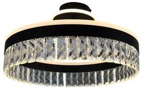 LED Stmievateľný prisadený luster LED/75W/230V 3000-6500K čierna + diaľkové ovládanie