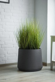 Kvetináč TROPICO, sklolaminát, výška 29 cm, antracit