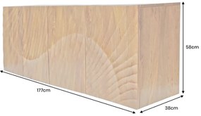 Komoda Scorpion 180 cm z mangového dreva v hnedom prevedení