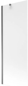 Mexen Next, 1-krídlová vaňová zástena 70 x 150 cm, 6mm sklo námraza, grafitová, 895-070-000-00-30-95
