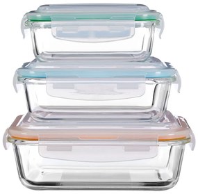 Skleneno–silikónové dózy na potraviny 3 ks Freska – Premier Housewares