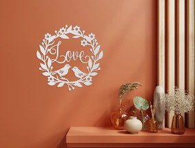 drevko Drevený veniec na dvere Love Rozmer obrazu: 44 x 44,5 cm, Farba dekorácie: Čierna