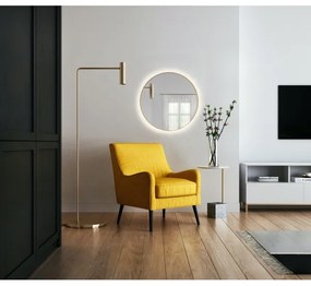 Baltica Design - LED zrkadlo s podsvietením BRIGHT 15W/230V 4500K priemer 90 cm IP65 zlaté