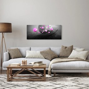Obraz ružových gulí (120x50 cm)