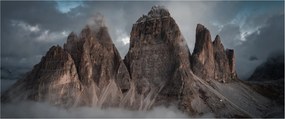 Obraz - Tri Zuby, Talianske Dolomity (120x50 cm)