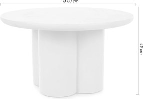 Okrúhly konferenčný stolík Cylindus 80 cm - svetlosivý