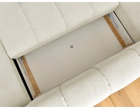 Béžová rozkladacia/s úložným priestorom rohová pohovka (ľavý roh/do tvaru "U") Fuji – Bobochic Paris