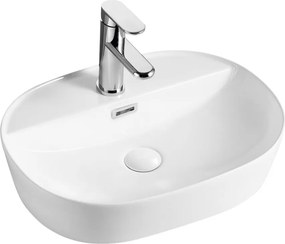 Mereo Lota, umývadlo na dosku s prepadom, 500x380x150 mm, oválne, keramické, MER-UC503815
