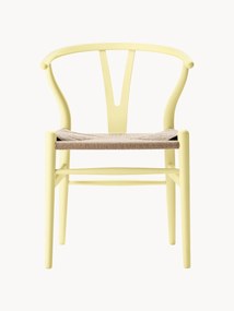 Drevená stolička's ručne tkanou sedacou plochou CH24 Wishbone Chair