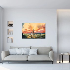 Obraz - Maľované mesto (90x60 cm)