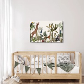 Obraz - Džungľa plná zvieratiek (90x60 cm)