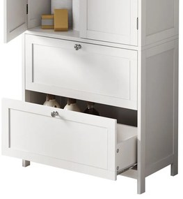 Skrinka s 2 dverami a 2 zásuvkami 60x30x110 cm