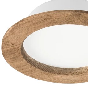 LED Podhľadové svietidlo WOODY SPOT LED/12,5W/230V 4000K orech Ø16 cm