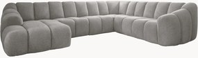 Ženilková panoramatická rohová pohovka Shell (8-miestna)