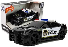 LEAN TOYS Policajné auto + Zvukové a Svetelné efekty, čierne