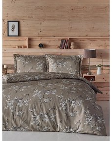 Hnedé bavlnené obliečky na dvojlôžko 200x200 cm Chicory – Mijolnir