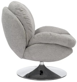 Otočné křeslo BRIGITTE šedé