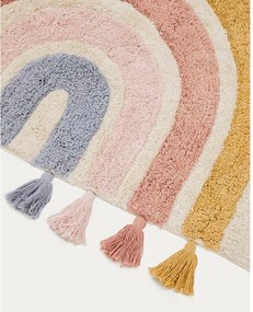 Slonovinový prateľný/ručne tkaný bavlnený detský koberec 90x150 cm Tadea – Kave Home