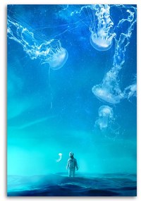 Gario Obraz na plátne Modrá medúza Astronaut Sea - Bryantama Art Rozmery: 40 x 60 cm