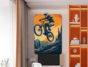 drevko |  Obraz na stenu Na bicykli v teréne  70 x 47 cm