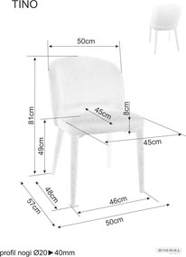 Jedálenská stolička TINO WIND, sivá