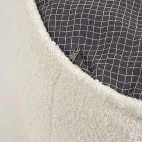 Biely puf Kave Home Adara, ø 50 cm