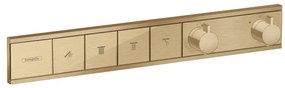 Hansgrohe RainSelect, batéria pod omietku na 4 spotrebiče, kefovaný bronz, HAN-15382140