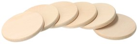 ČistéDrevo Súprava 6 okrúhlych podložiek z bukového dreva